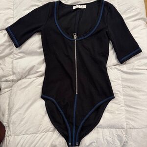 Black Proenza Schouler short-sleeve bodysuit